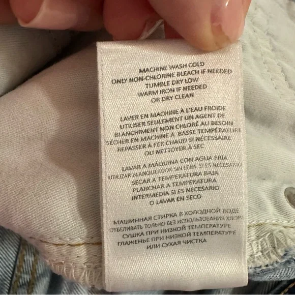 RE/DONE Originals 70s High Rise Short in Skylight Destroy